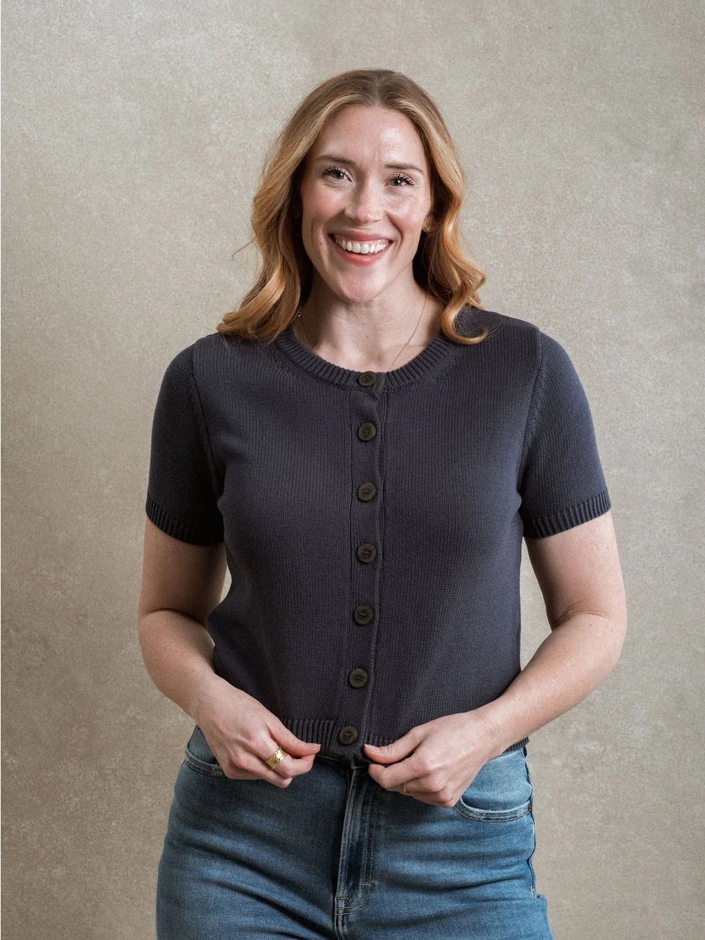Neuflora Navy Celia Cardigan XS